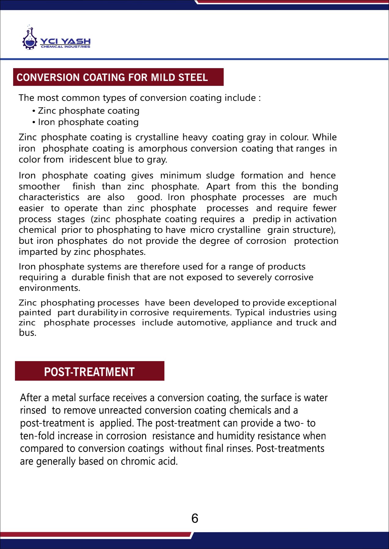 YCI-Phos Z400 Microcrystalline Zinc Phosphating